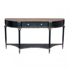 BLACK METAL CONSOL TABLE WITH DRAWER - CONSOLS, DESKS